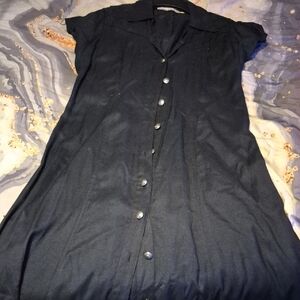 Black Button-Up Dress